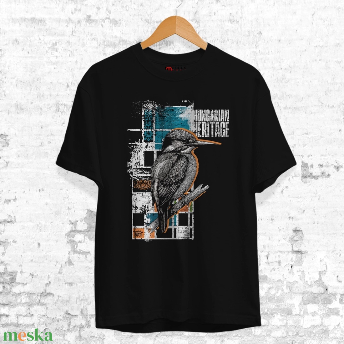 Jégmadár mintás unisex póló  Hungarian Heritage kollekció / Urbanmood - ruha & divat - női ruha - póló, felső - Meska.hu