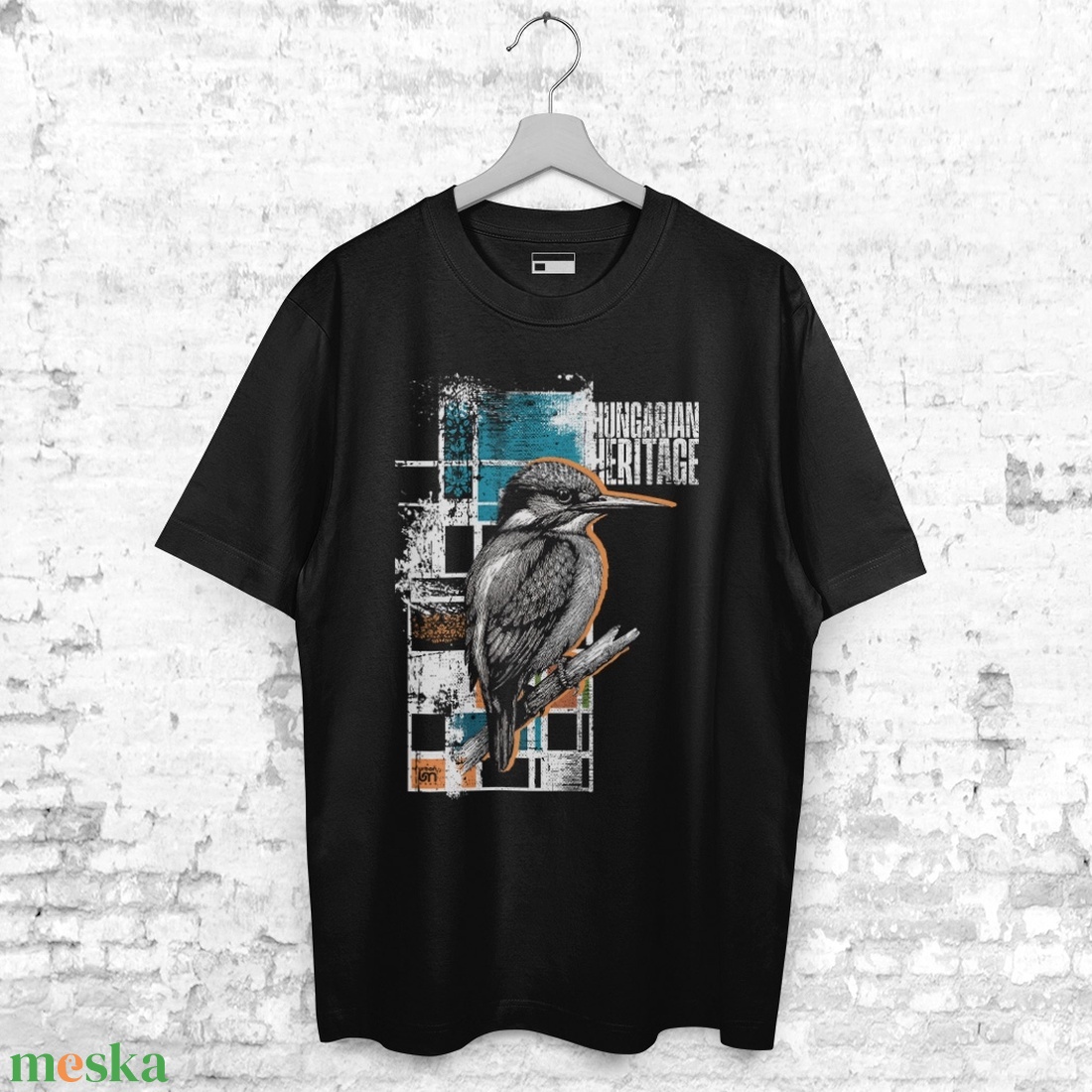 Jégmadár mintás oversize póló  Hungarian Heritage kollekció / Urbanmood - ruha & divat - női ruha - póló, felső - Meska.hu