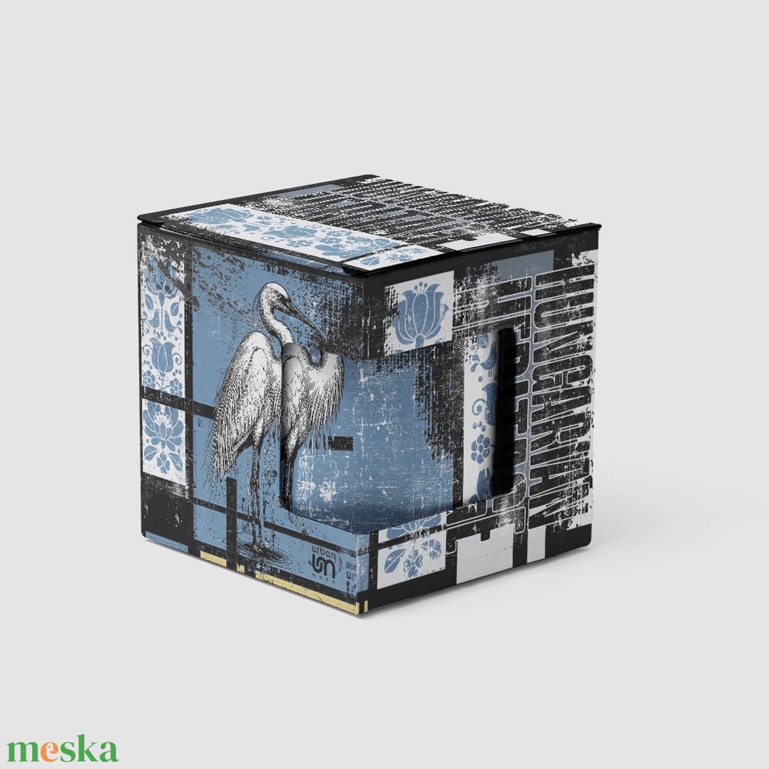 Kócsag mintás bögre díszdobozban  Hungarian Heritage kollekció / Urbanmood - otthon & életmód - konyhafelszerelés, tálalás - tálalás - bögre & csésze - Meska.hu