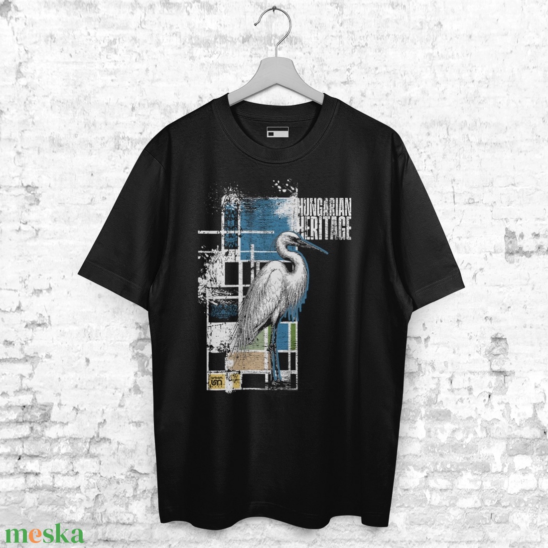 Kócsag mintás oversize póló  Hungarian Heritage kollekció / Urbanmood - ruha & divat - női ruha - póló, felső - Meska.hu