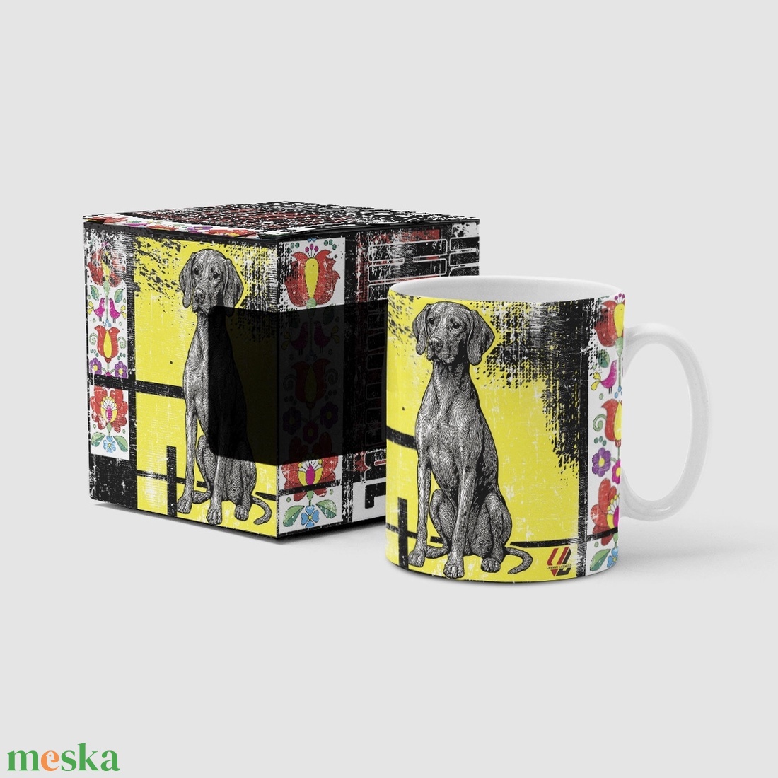 Vizsla mintás bögre díszdobozban  Hungarian Heritage kollekció / Urbanmood - otthon & életmód - konyhafelszerelés, tálalás - tálalás - bögre & csésze - Meska.hu