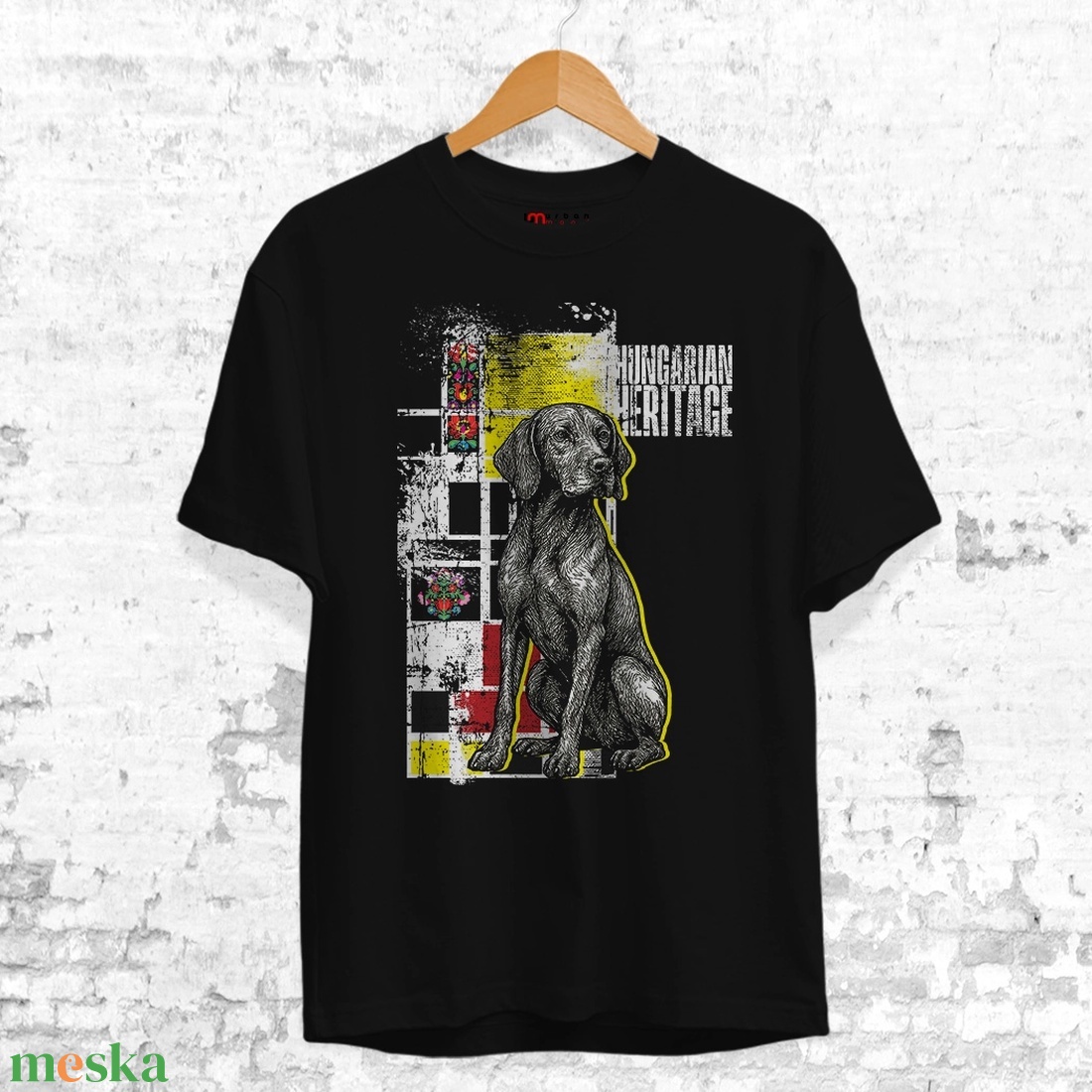Magyar Vizsla mintás oversize póló  Hungarian Heritage kollekció / Urbanmood - ruha & divat - női ruha - póló, felső - Meska.hu