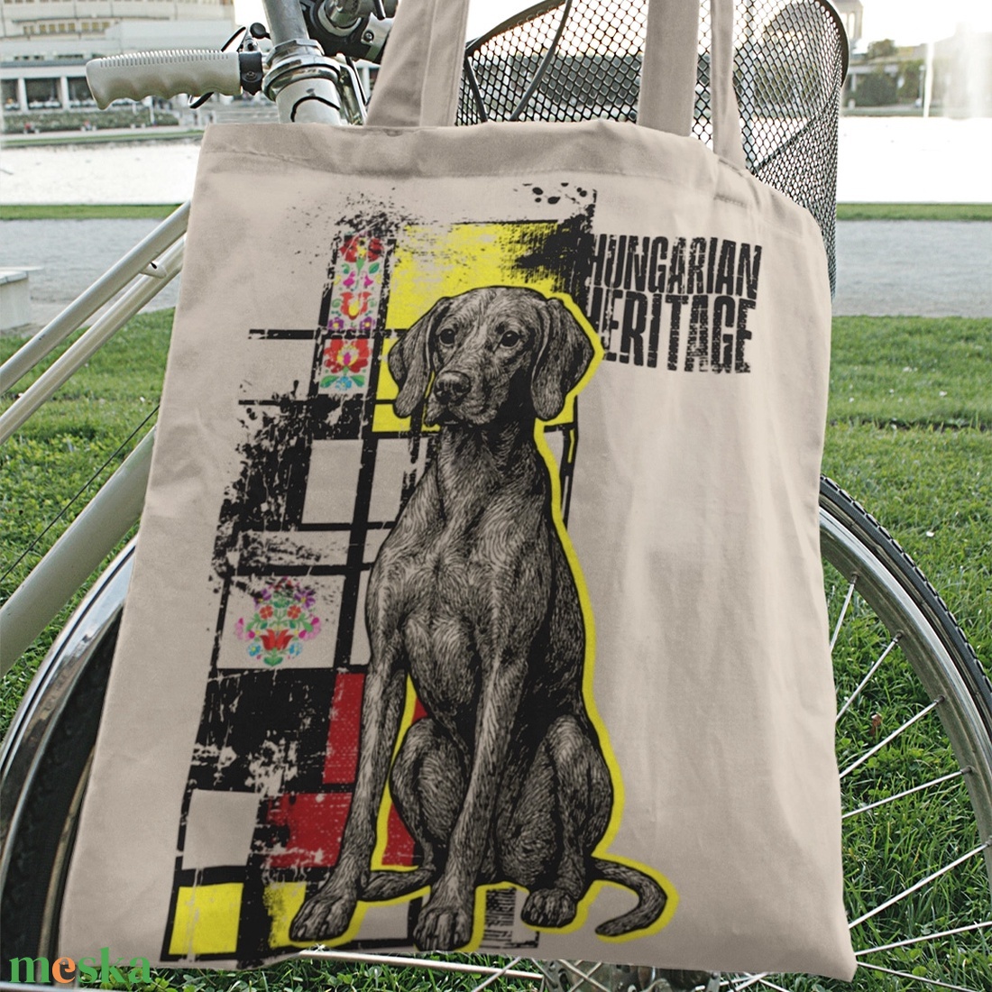 Magyar Vizsla mintás vászontáska  Hungarian Heritage kollekció / Urbanmood - táska & tok - bevásárlás & shopper táska - shopper, textiltáska, szatyor - Meska.hu
