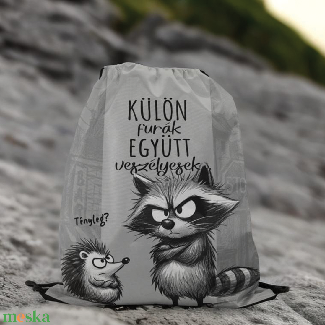 Külön furák, együtt veszélyesek  vízálló tornazsák - táska & tok - hátizsák - tornazsák, gymbag - Meska.hu