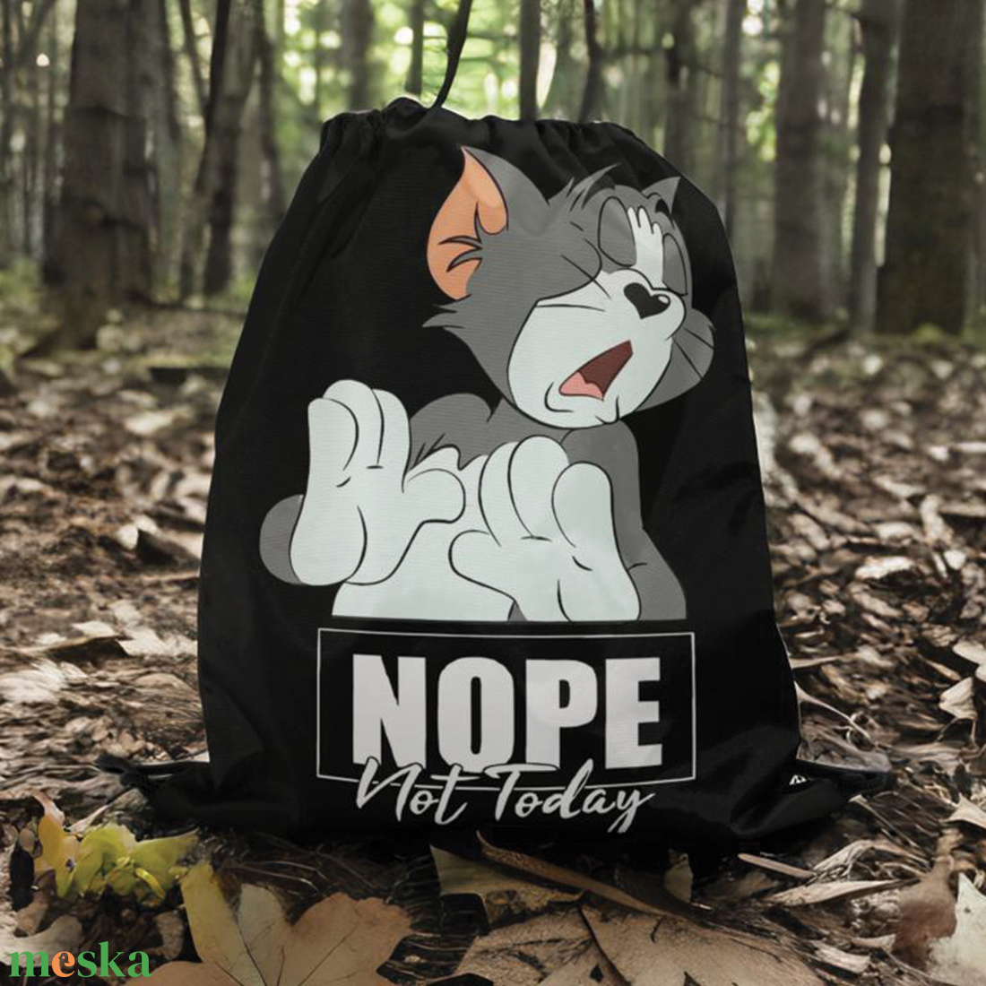 NOPE  Not Today tornazsák - táska & tok - hátizsák - tornazsák, gymbag - Meska.hu