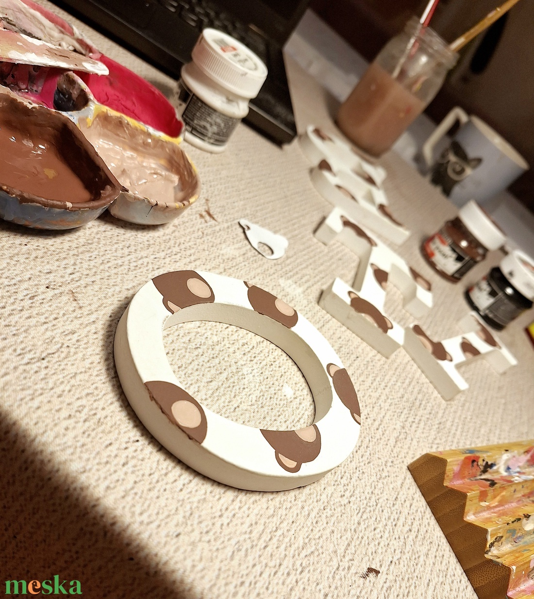 Mackós dekorbetű - baba - mama - babaszoba dekoráció - babanév dekoráció - Meska.hu