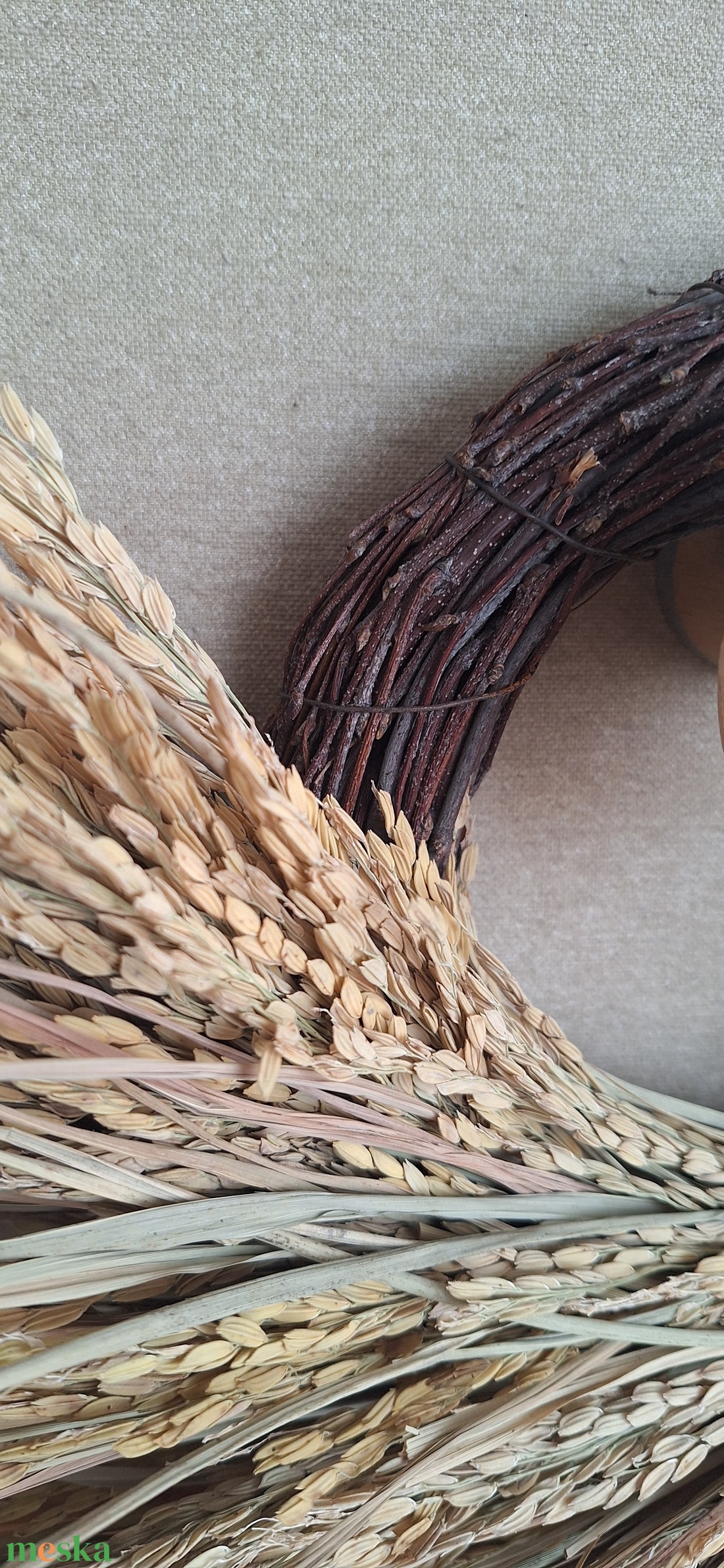 Rizs koszorú - otthon & életmód - virágdekoráció - virágdíszek - dekor koszorúk, kopogtatók - Meska.hu