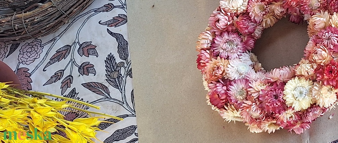 Rizs koszorú - otthon & életmód - virágdekoráció - virágdíszek - dekor koszorúk, kopogtatók - Meska.hu