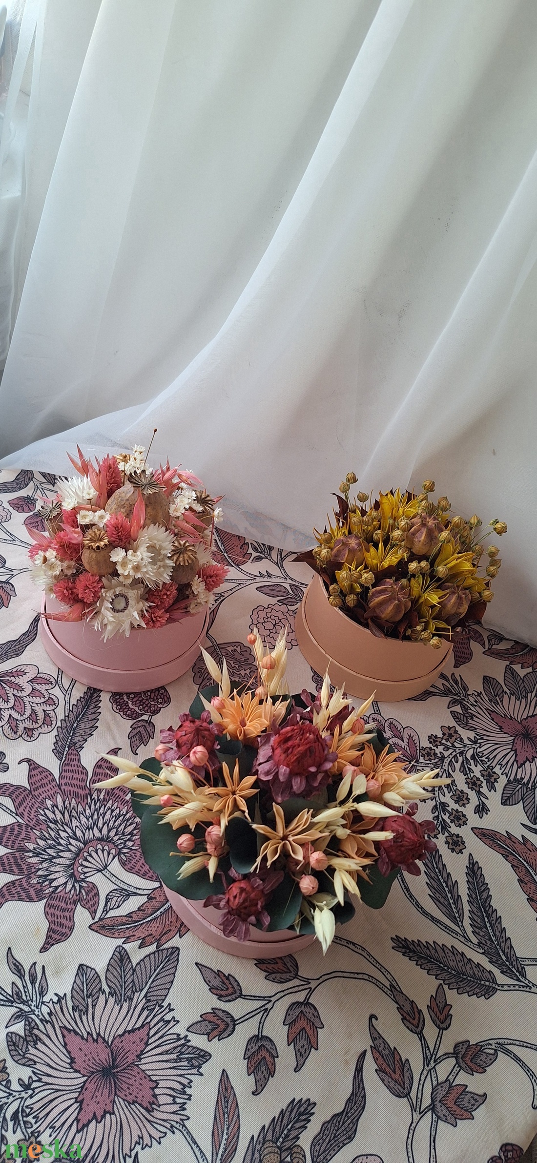 Borzaskatás virágbox - otthon & életmód - virágdekoráció - virágdíszek - dekor koszorúk, kopogtatók - Meska.hu