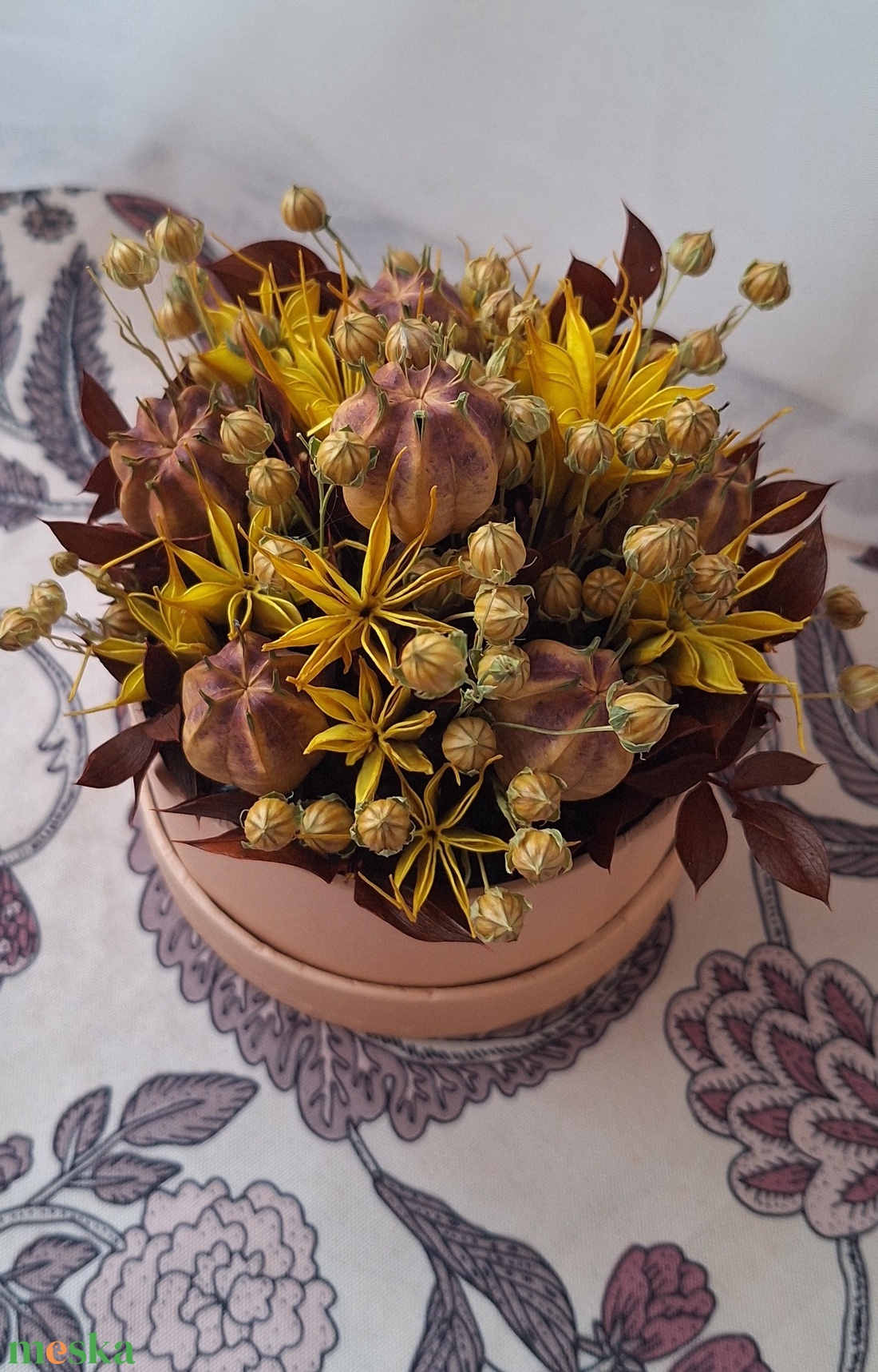 Borzaskatás virágbox - otthon & életmód - virágdekoráció - virágdíszek - dekor koszorúk, kopogtatók - Meska.hu