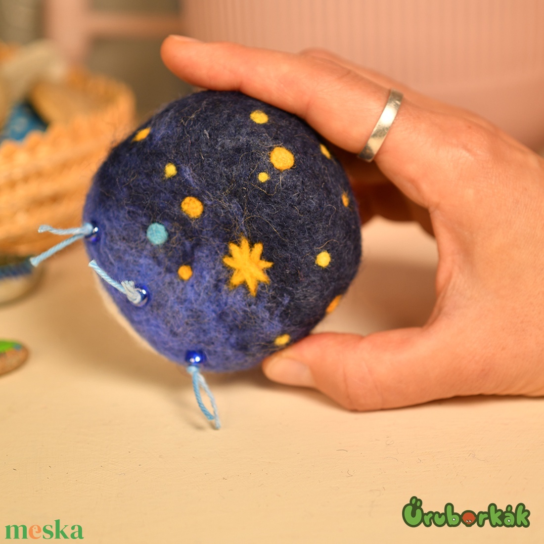 CSILLAGOM - művészet - textilkép - nemezelt - Meska.hu