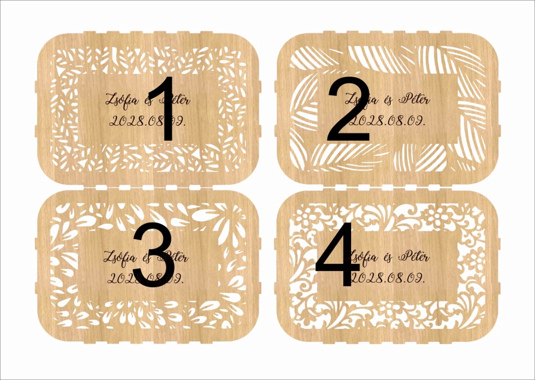 Esküvői Borítékgyűjtő Doboz  Pénzgyűjtő több féle mintával - esküvő - emlék & ajándék - nászajándék - esküvői pénzátadó doboz - Meska.hu