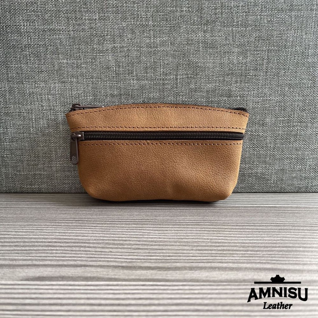 Barna kettő cipzáras kulcstartó B9006 - táska & tok - kulcstartó & táskadísz - kulcstartó - Meska.hu