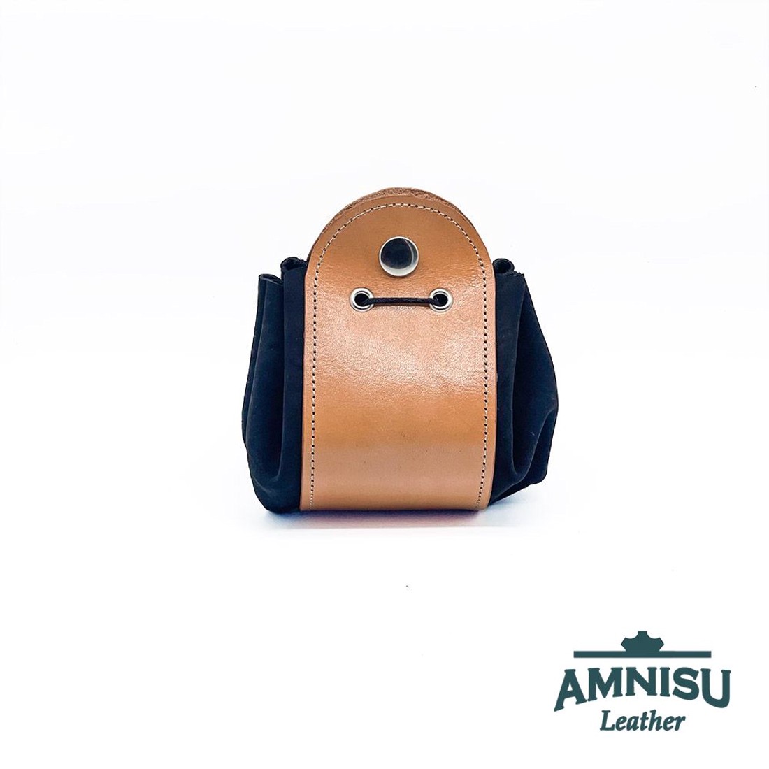 Bézs - gyűrt fekete bőr 2in1 szütyő és kockatálca M3019-8019 - játék & sport - szerepjáték - Meska.hu