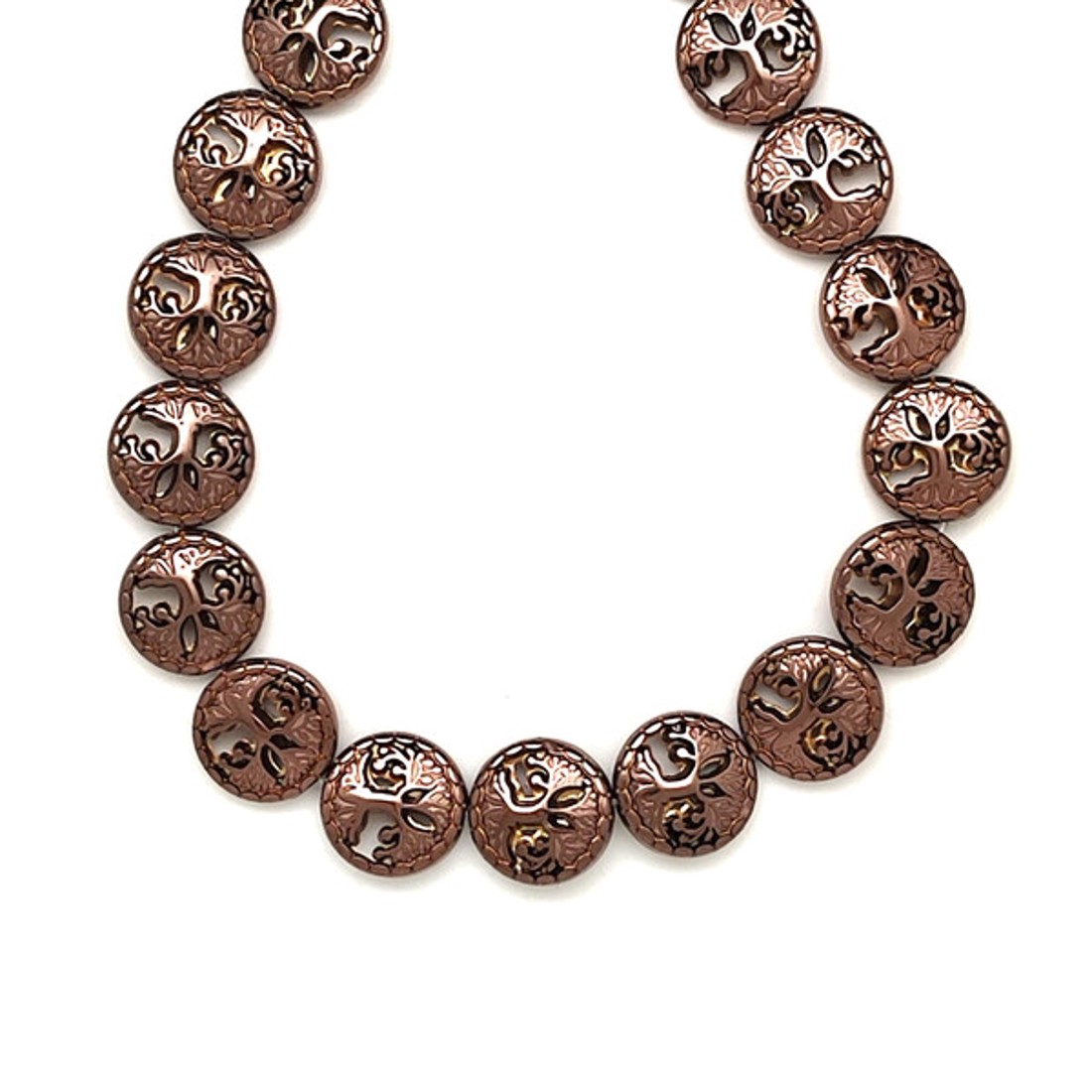 Hematit életfa korong bronz 12-13 mm, 38 cm � ásványfüzér, ékszer alapanyag - kellékek & szerszámok - ásvány alapanyag - ásványfüzér - Meska.hu