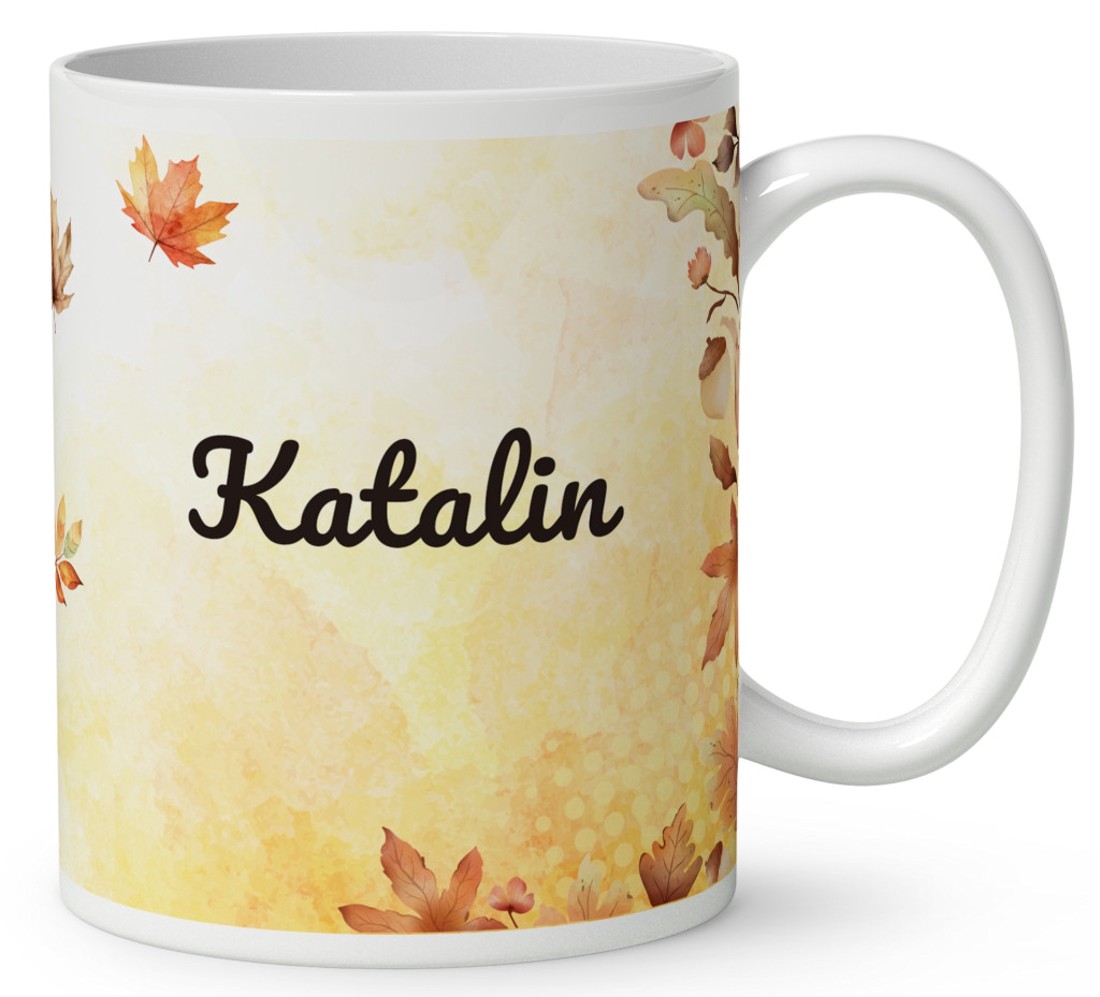 Névvel kérhető - Cuki őszi kis mókus a tökben mintás bögre - otthon & életmód - konyhafelszerelés, tálalás - tálalás - bögre & csésze - Meska.hu