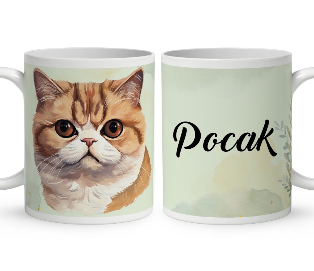 Névvel kérhető - Egzotikus rövidszőrű macska portré mintás bögre - otthon & életmód - konyhafelszerelés, tálalás - tálalás - bögre & csésze - Meska.hu
