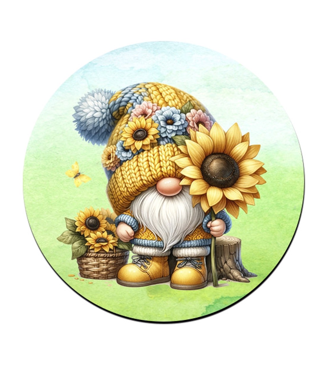 Cuki napraforgós manó mintás bögre alátét - otthon & életmód - konyhafelszerelés, tálalás - tálalás - tányér- és poháralátét - Meska.hu