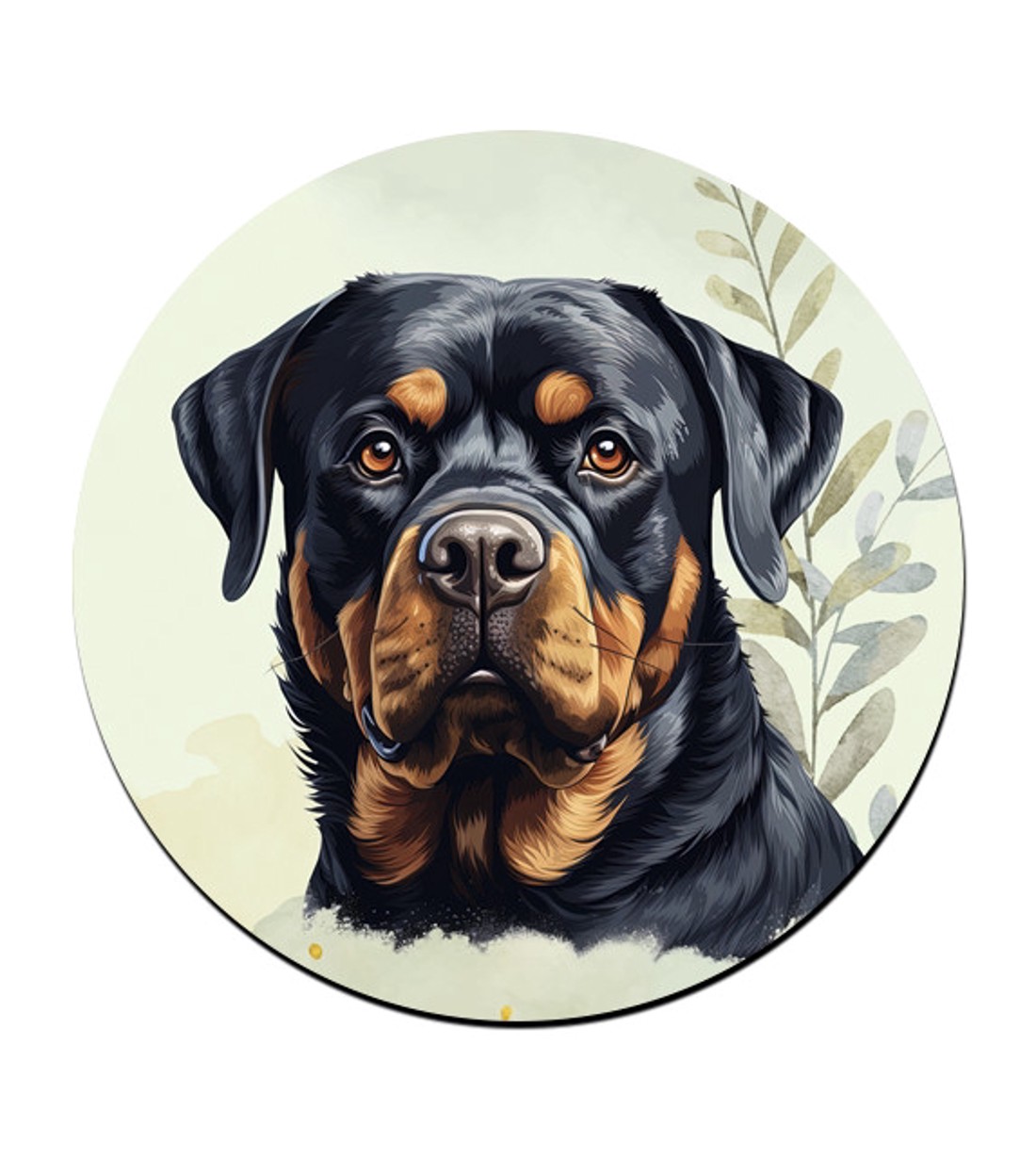 Rottweiler portré mintás bögre alátét -  - Meska.hu