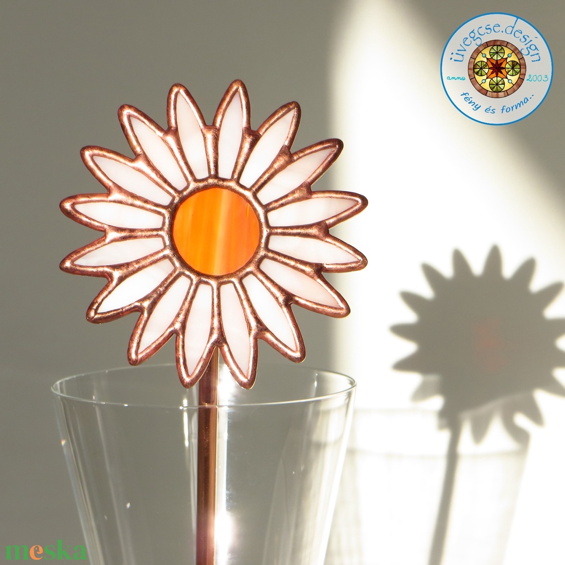 szalmarózsa üvegcse virág - otthon & életmód - dekoráció - dísztárgy - Meska.hu