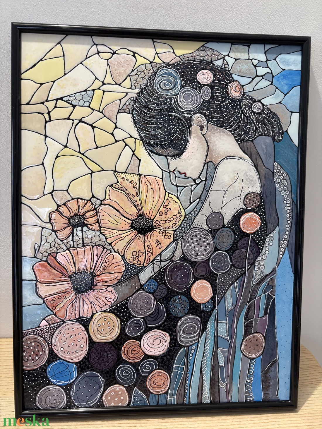 Színes lufik - művészet - festmény - üvegfestmény - Meska.hu