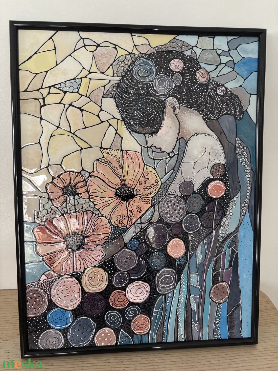 Színes lufik - művészet - festmény - üvegfestmény - Meska.hu