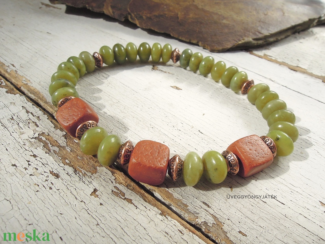 Olive - ásvány karkötő, szerpentin karkötő, unisex karkötő - ékszer - karkötő - gyöngyös karkötő - Meska.hu Olive - ásvány karkötő, szerpentin karkötő, unisex karkötő - ékszer - karkötő - gyöngyös karkötő - Meska.hu