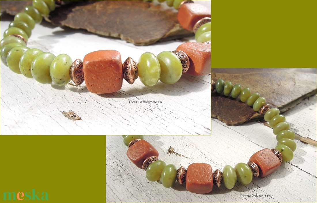 Olive - ásvány karkötő, szerpentin karkötő, unisex karkötő - ékszer - karkötő - gyöngyös karkötő - Meska.hu Olive - ásvány karkötő, szerpentin karkötő, unisex karkötő - ékszer - karkötő - gyöngyös karkötő - Meska.hu