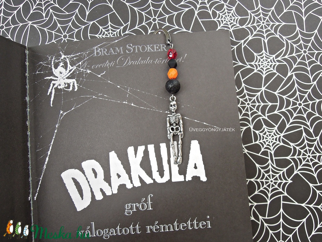 Könyvjelző rémtörténetekhez  -  ásvány könyvjelző - halloweeni figurák - halloweeni figurák - Meska.hu