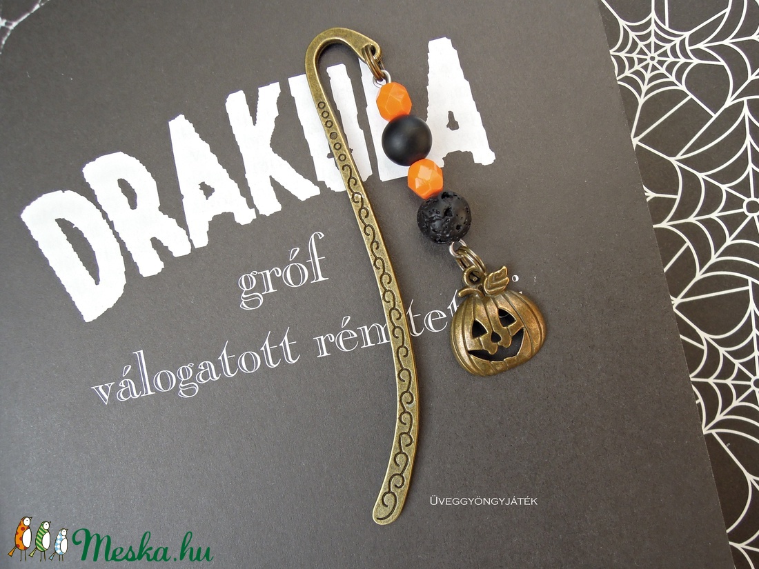 Könyvjelző rémtörténetekhez - halloween tök - otthon & életmód - dekoráció - halloween - halloweeni ékszerek - Meska.hu Könyvjelző rémtörténetekhez - halloween tök - otthon & életmód - dekoráció - halloween - halloweeni ékszerek - Meska.hu