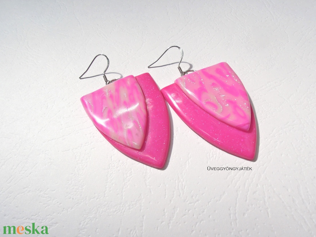 Pink sorbet - ékszer - fülbevaló - lógó fülbevaló - Meska.hu Pink sorbet - ékszer - fülbevaló - lógó fülbevaló - Meska.hu