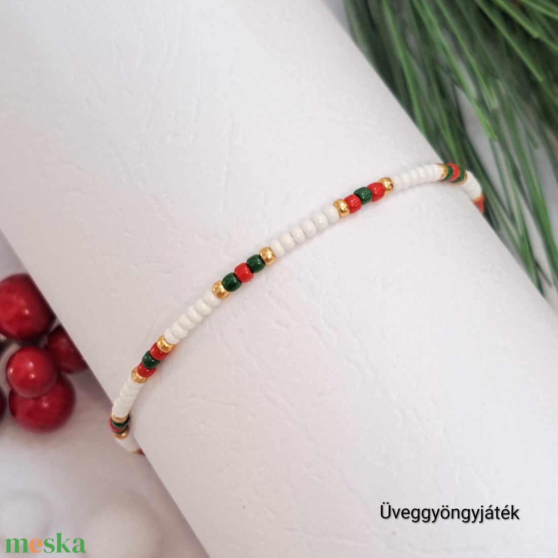 Vékony karkötő - ékszer - karkötő - gyöngyös karkötő - Meska.hu