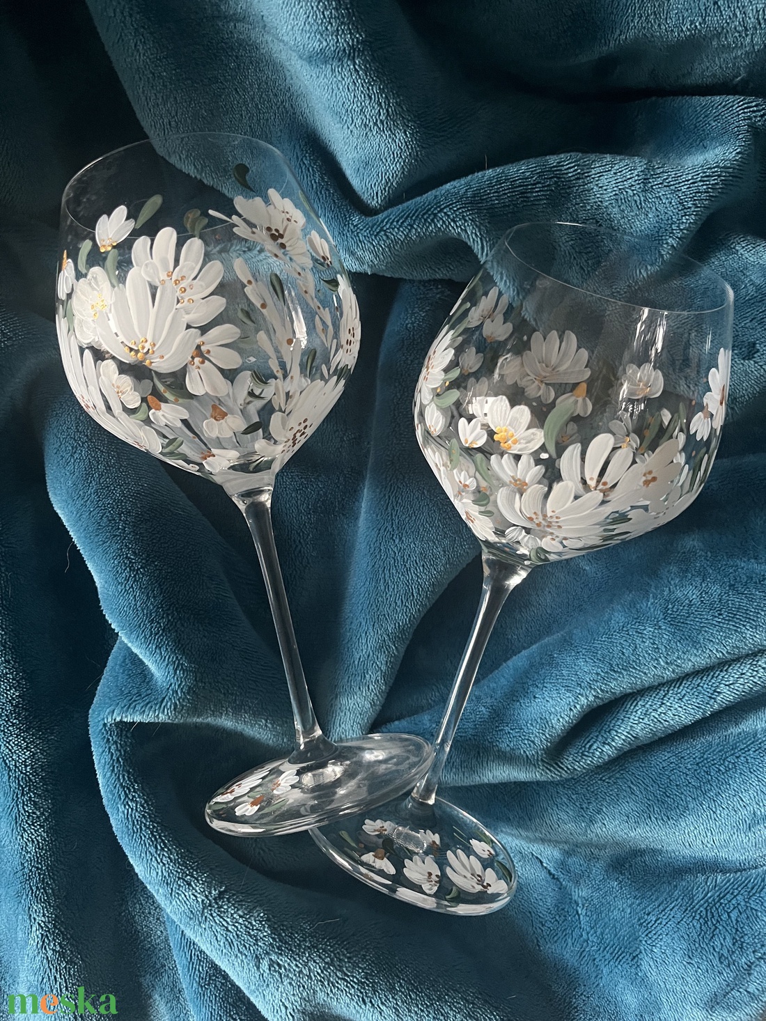 Esküvői borospohár pár - esküvő - emlék & ajándék - nászajándék - esküvői pohár, pohárszett - Meska.hu