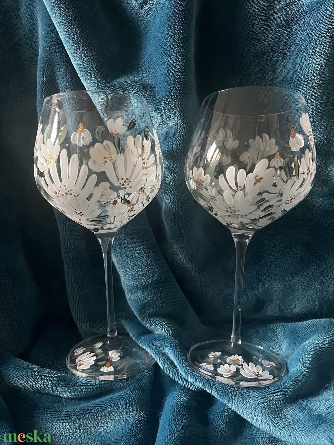 Esküvői borospohár pár - esküvő - emlék & ajándék - nászajándék - esküvői pohár, pohárszett - Meska.hu