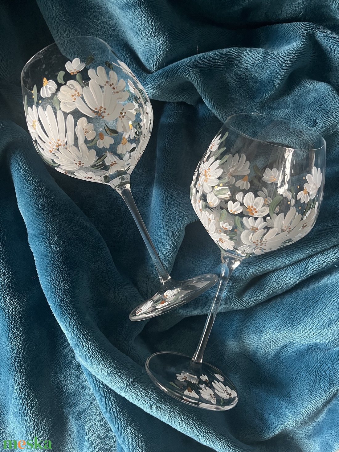 Esküvői borospohár pár - esküvő - emlék & ajándék - nászajándék - esküvői pohár, pohárszett - Meska.hu