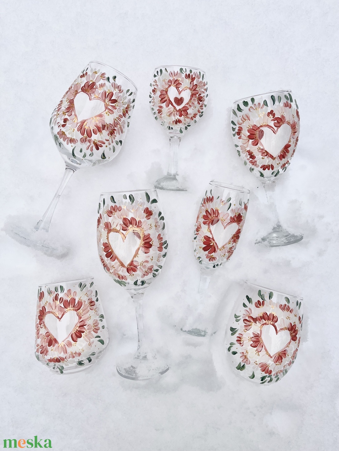 Valentin-napi vörösboros pohár (210ml) - esküvő - emlék & ajándék - nászajándék - esküvői pohár, pohárszett - Meska.hu