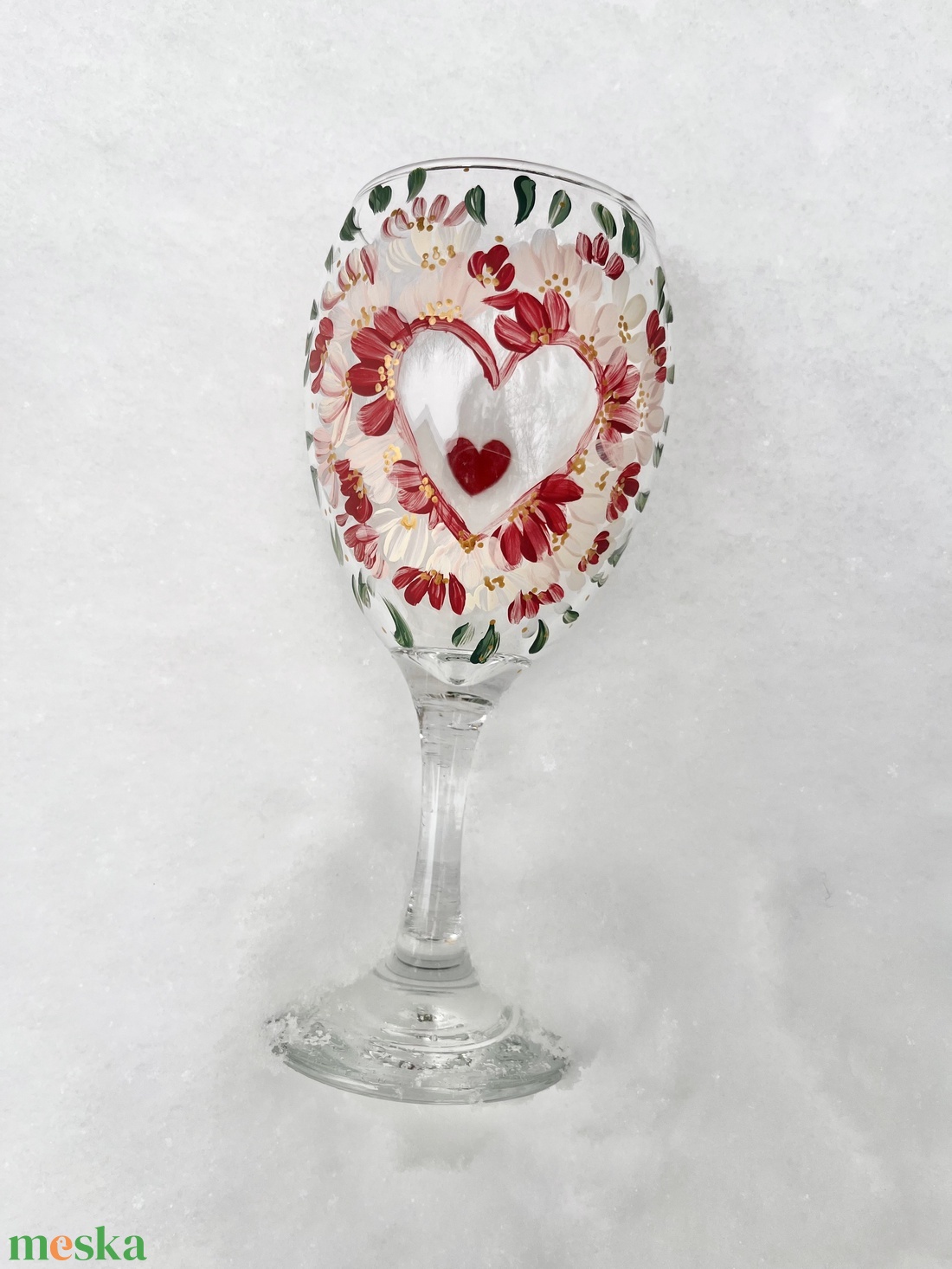 Valentin-napi boros/ vizes pohár (245ml) - esküvő - emlék & ajándék - nászajándék - esküvői pohár, pohárszett - Meska.hu