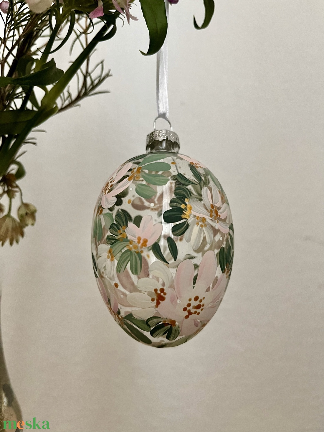 Húsvéti üvegtojás - ünnepi díszek, dekorációk - húsvéti díszek és dekorációk - húsvéti tojás, hímestojás - Meska.hu