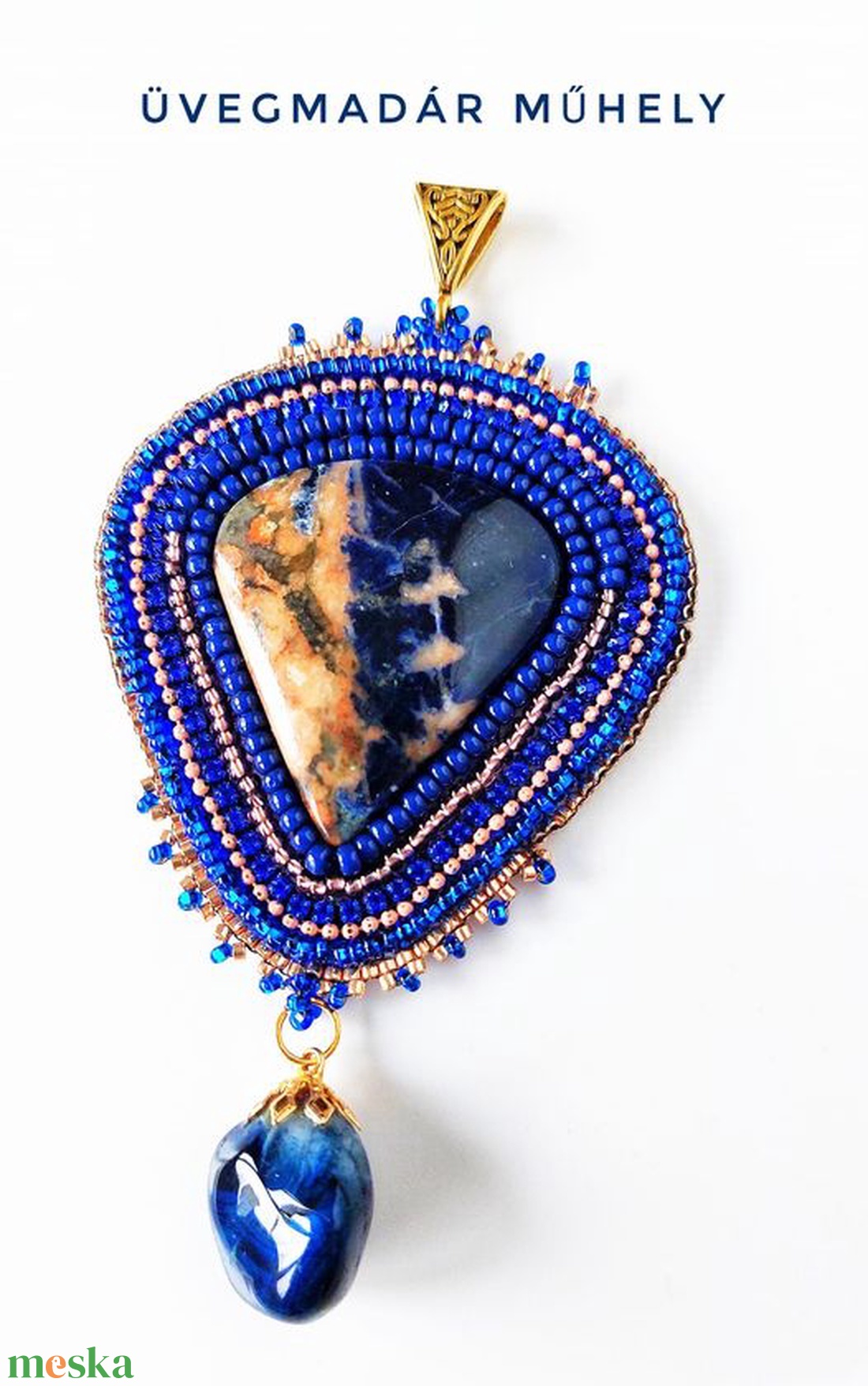 Lapis lazuli medál - ékszer - nyaklánc - medál - Meska.hu