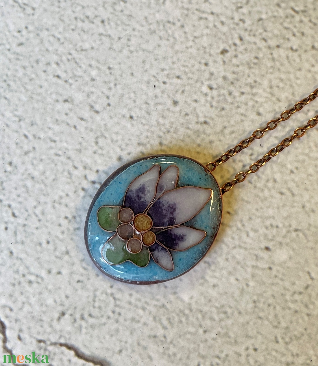 Tűzzománc medál - ékszer - nyaklánc - medálos nyaklánc - Meska.hu