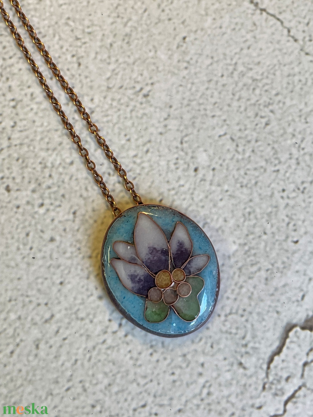 Tűzzománc medál - ékszer - nyaklánc - medálos nyaklánc - Meska.hu