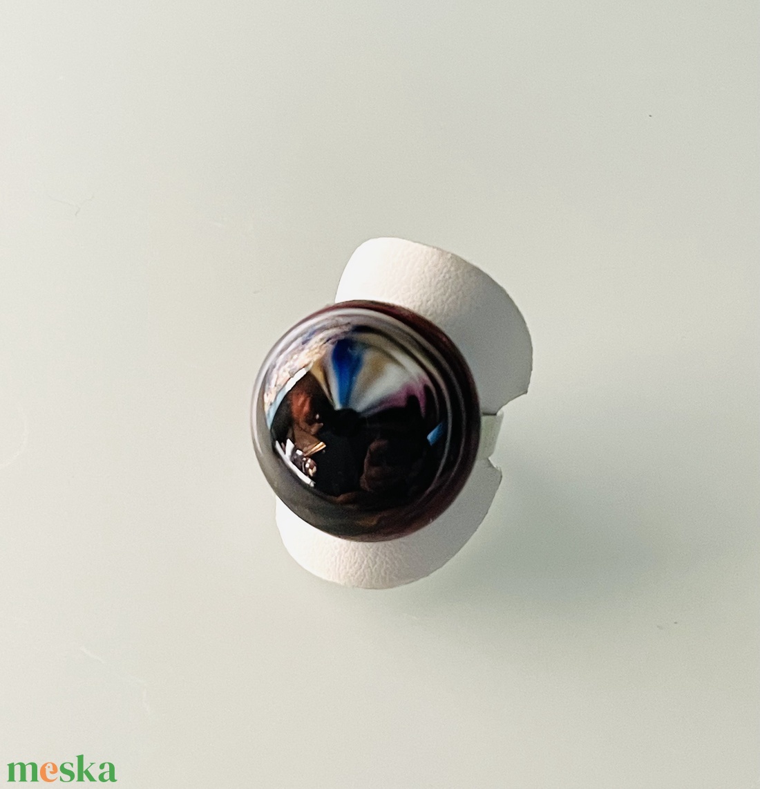 Örvény gyűrű, üvegékszer - ékszer - gyűrű - üveglencsés gyűrű - Meska.hu