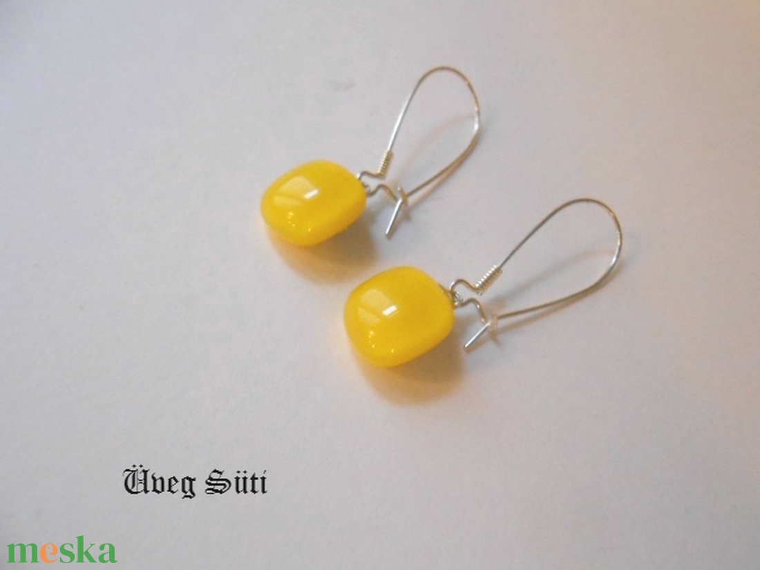 NEMESACÉL Sárga napsugár  fülbevaló - ékszer - fülbevaló - lógó fülbevaló - Meska.hu