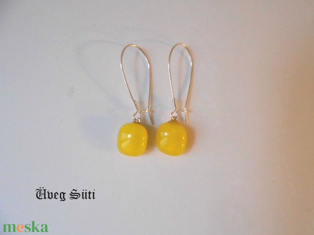 NEMESACÉL Sárga napsugár  fülbevaló - ékszer - fülbevaló - lógó fülbevaló - Meska.hu