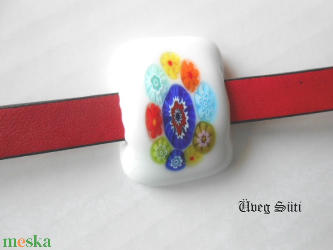 Porcelán virágkoszorú karkötő nyári üvegékszer - ékszer - karkötő - karkötő medállal - Meska.hu Porcelán virágkoszorú karkötő nyári üvegékszer - ékszer - karkötő - karkötő medállal - Meska.hu