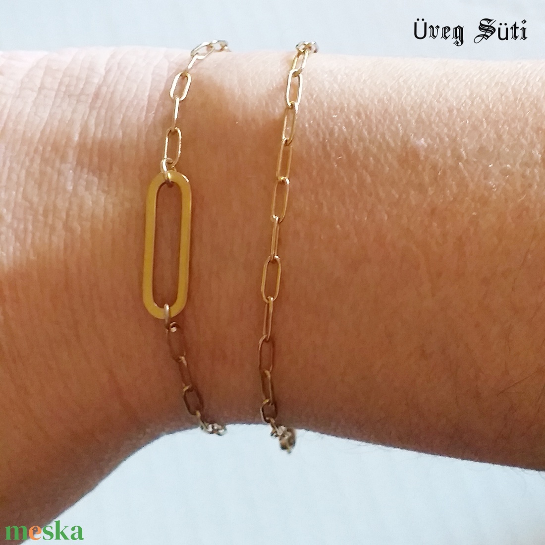 NEMESACÉL LUXY GOLD Minimál arany szinű karkötő , valentin napra, NÉVNAPRA - ékszer - karkötő - lánc karkötő - Meska.hu NEMESACÉL LUXY GOLD Minimál arany szinű karkötő , valentin napra, NÉVNAPRA - ékszer - karkötő - lánc karkötő - Meska.hu