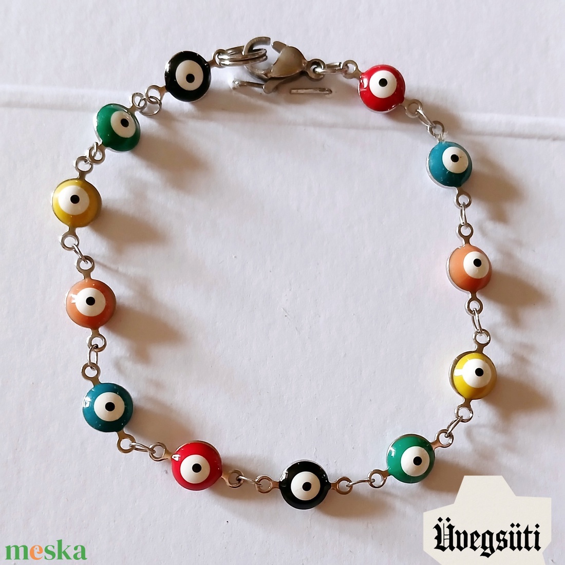 NEMESACÉL nyár kék narancs citrom ördög szeme vigyázó sz fülbevaló és karkötő üvegékszer ajándékba, personalised, - ékszer - ékszerszett - Meska.hu NEMESACÉL nyár kék narancs citrom ördög szeme vigyázó sz fülbevaló és karkötő üvegékszer ajándékba, personalised, - ékszer - ékszerszett - Meska.hu