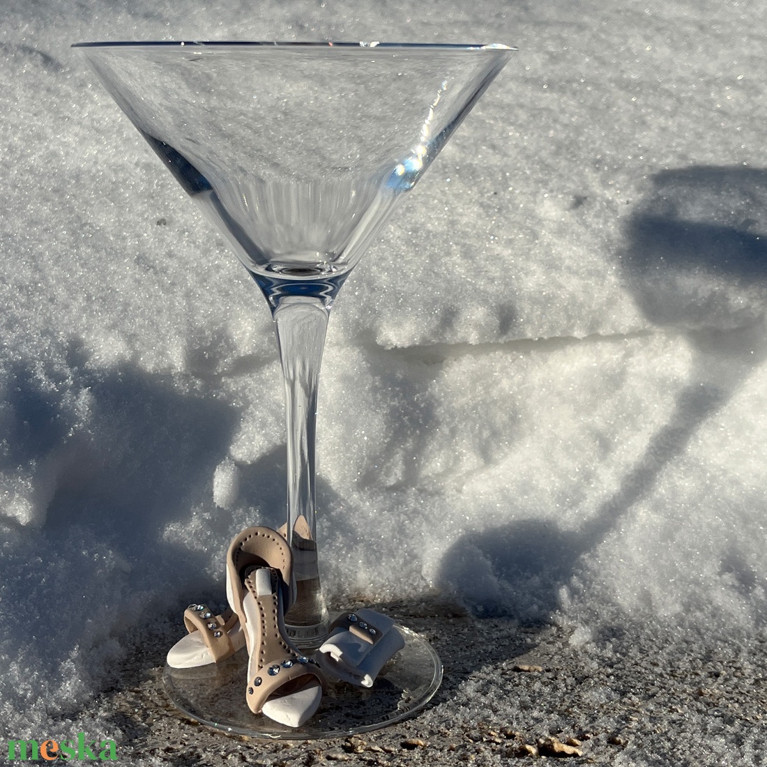 Divatos koktélos pohár � magassarkú cipő és táska díszítéssel - otthon & életmód - konyhafelszerelés, tálalás - tálalás - pohár - Meska.hu