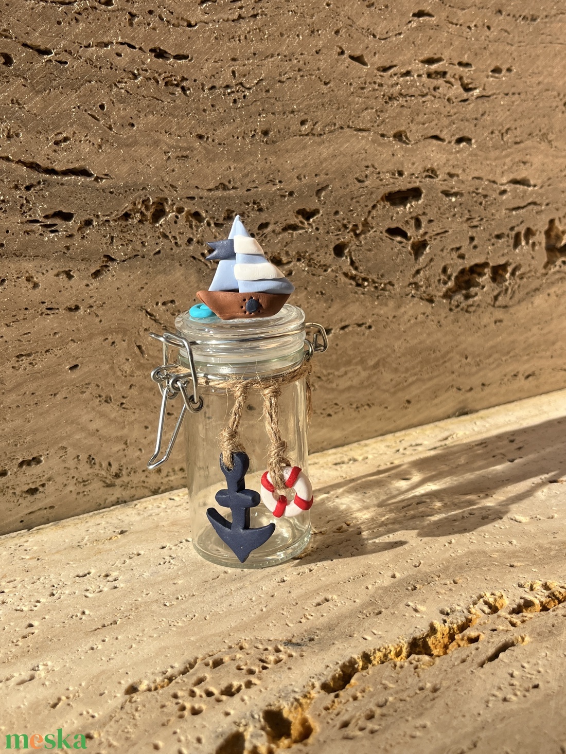 Egyedi, kézzel készített hajós csatos üveg - otthon & életmód - konyhafelszerelés, tálalás - flaska, csatos üveg - Meska.hu