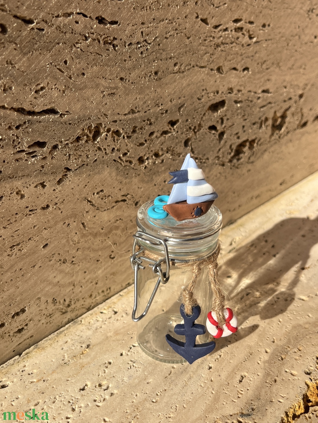 Egyedi, kézzel készített hajós csatos üveg - otthon & életmód - konyhafelszerelés, tálalás - flaska, csatos üveg - Meska.hu